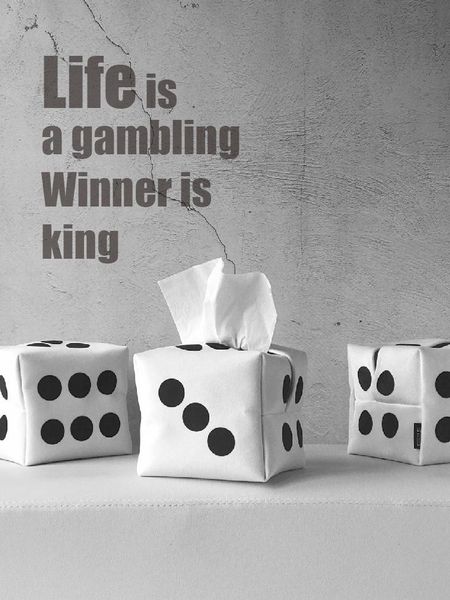 

creative tissue paper pumping box living room coffee table decoration dice napkin car home cover boxes & napkins