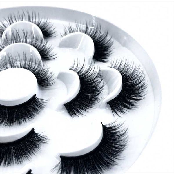 

false eyelashes 7 pairs 3d mink 25 mm natural wispy fluffy dramatic volume fake lashes extension handmade cruelty-eyelash