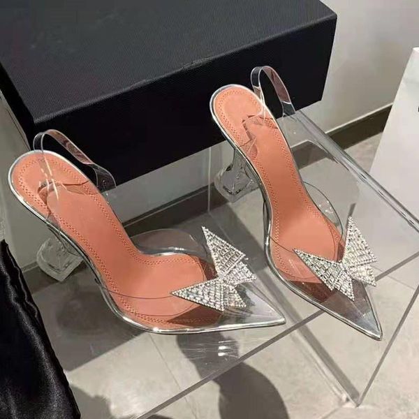 

summer women fashion sandals high thin heels crystal shoes desigeners design ankle strap slippers female fairy shoe dress, Black