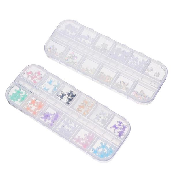 

nail art decorations 2 boxes of decorative diy charms manicure ornaments patch salon, Silver;gold