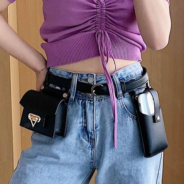 

women waist pack leather fanny luxury belt bag crossbody bags for casual chest female purse