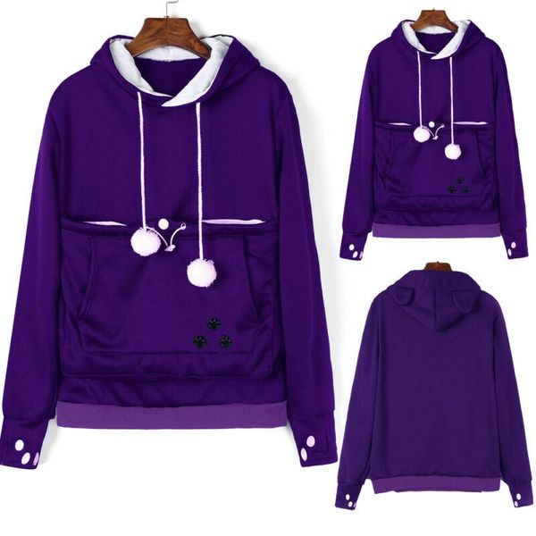 

women's hoodies & sweatshirts est fashion hoodie long sleeve sweatshirt jumper hip-hop coat pullover, Black