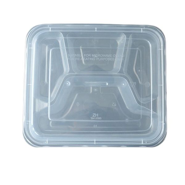 

dinnerware sets 10pcs plastic 4 grids lunch box storage pre-meal preparation reusable microwave oven container packaging disposable