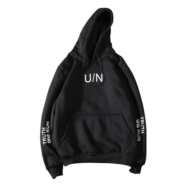 

men's hoodies & sweatshirts sweater autumn letter printing pocket fashion hip hop hooded sweatshirt jacket ssqh, Black