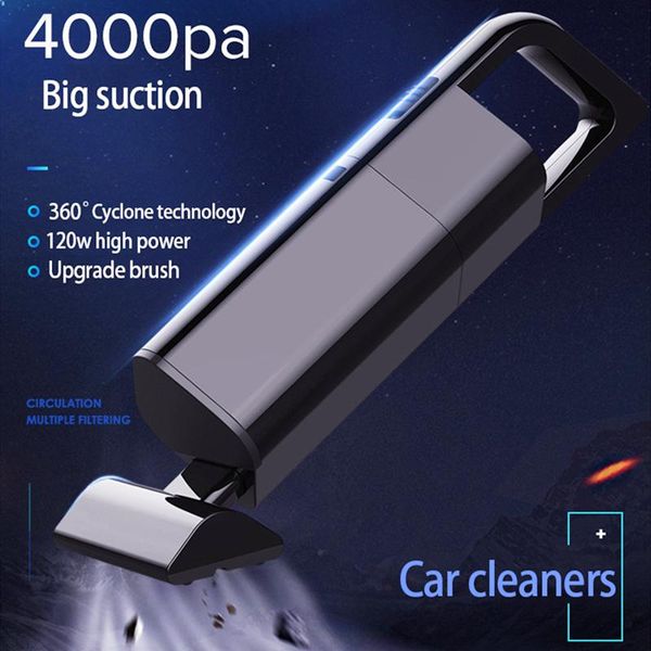 

handheld vacuum cleaner for car home wireless dust catch 4000pa strong cyclone suction portable auto