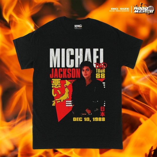 

men's t-shirts musik michael jackson - korean tour t-shirt vintage, White;black