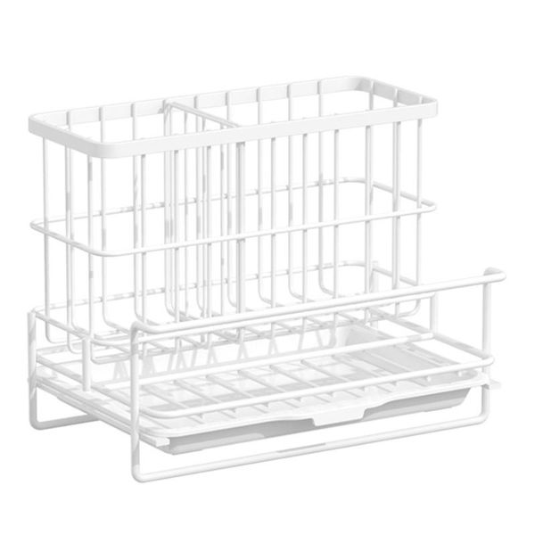 

hangers & racks 1pc multi-functional storage basket kitchen rack for home (white)