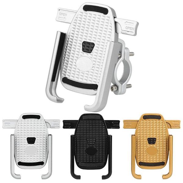 

aluminum alloy bike phone holder bicycle handlebar mount mobile rack 360 degree rotation stand bracket car & truck racks
