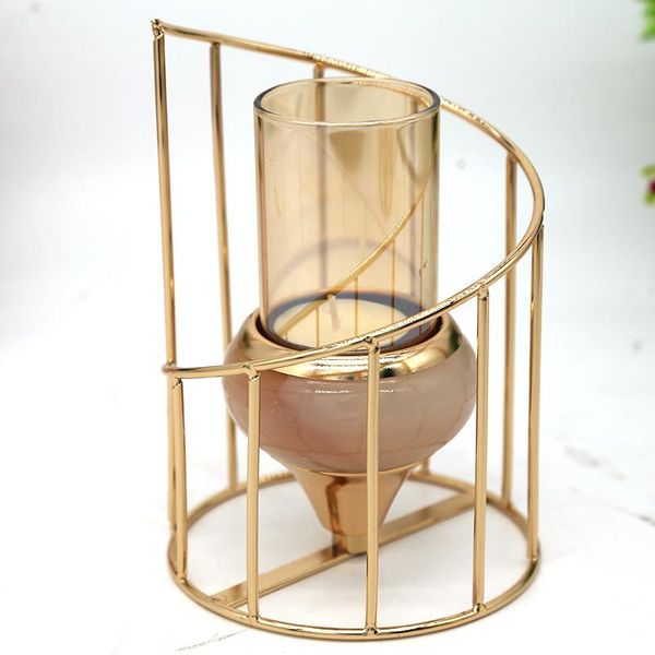 

candle holders wedding christmas nordic holder decor gold bars birthday iron modern centro de mesa home decoration zp50zt