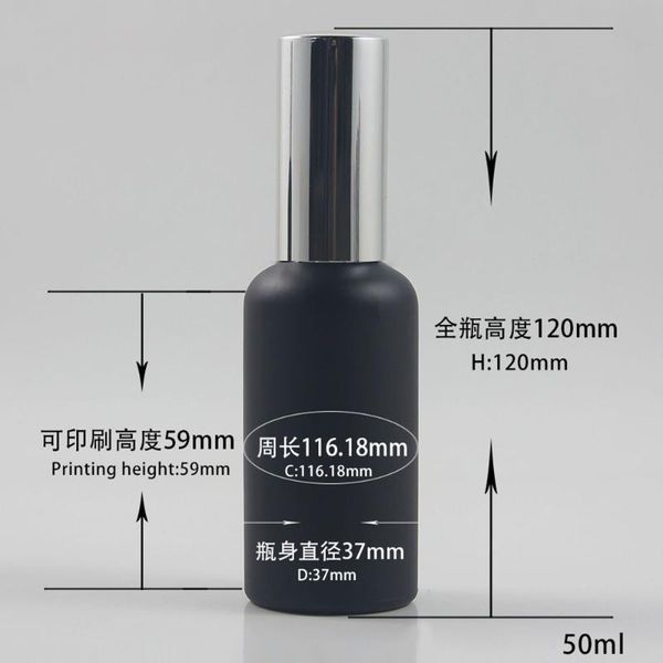 

storage bottles & jars 50ml glass black lotion bottle,frosted spray container