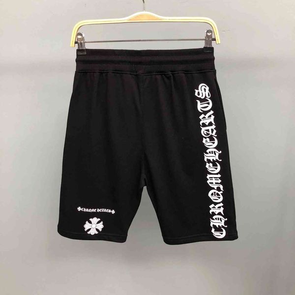 

crosin 2021 summer shorts cross graffiti black cotton shorts capris casual loose beach pants, White;black