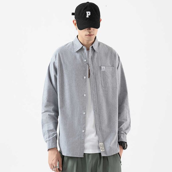 

men's polos brand spring autumn long sleeves collar white blue korea style shirt for clothes f7kj, White;black