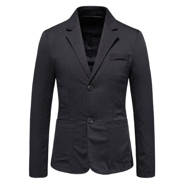 

men's jackets 2021 fashion parka jacket men solid color style long sleeve casual slim fit suit large size 5xl ropa hombre, Black;brown