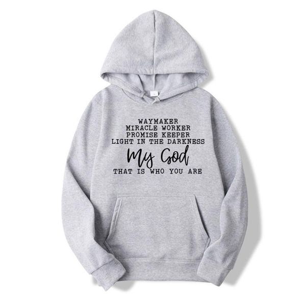 

men's hoodies & sweatshirts way maker song hoodie christian apparel gifts promise keeper hooded sweatshirt women harajuku casual pullov, Black
