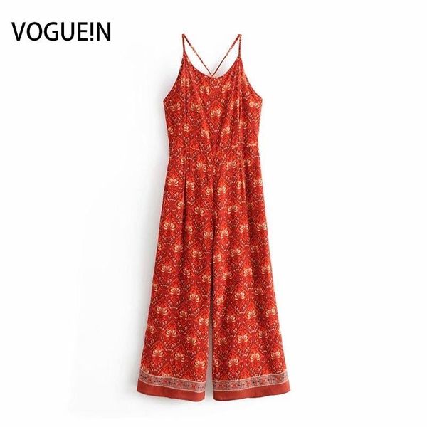 

women's jumpsuits & rompers voguein womens summer backless floral print orange jumpsuit playsuits wholesale, Black;white