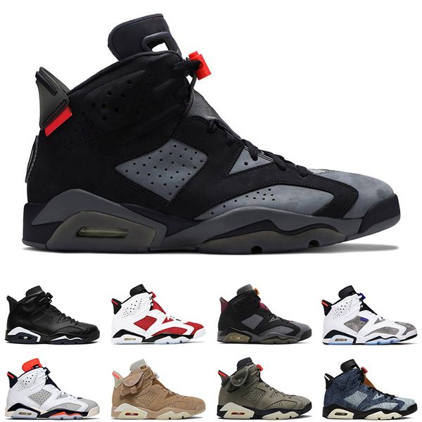 

jumpman 6 iron grey men basketball shoes 6s electric green flint british khaki hare mens sneakers, Black