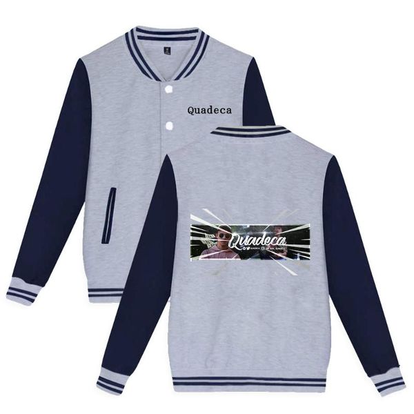 

men's jackets quadeca baseball jacket polyester plus cotton trendy casual hip hop printed oversized 2021, Black;brown