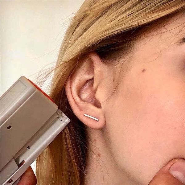 

tiny t stud earrings slim staple earring bar women minimalist jewelry minimal small gifts, Golden;silver