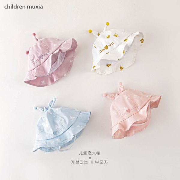 

baby hat thin, boys girls spring autumn fashion lovely, Black;white