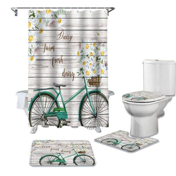 

farm fresh daisy waterproof shower curtains set bathroom curtain and rug sets