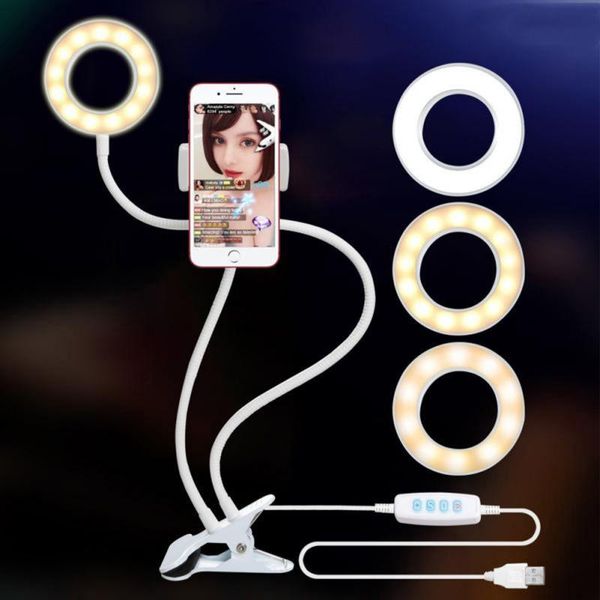 

selfie ring light led camera for live makeup long arm mobile phone holder x android cell mounts & holders