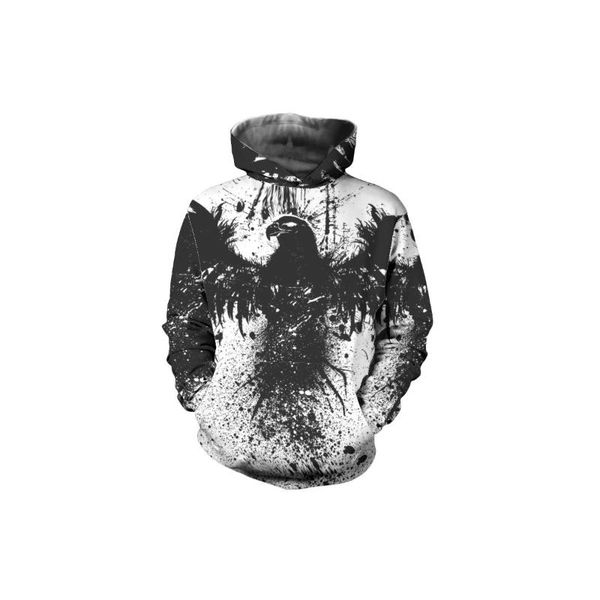 

men's hoodies & sweatshirts autumn/winter outdoor sports long sleeve hoodie 3d printed, Black