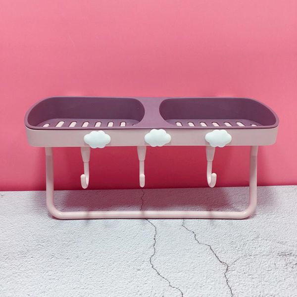 

soap dishes wall creative drain no bathroom punch cute cartoon double box hanging shelf toilet