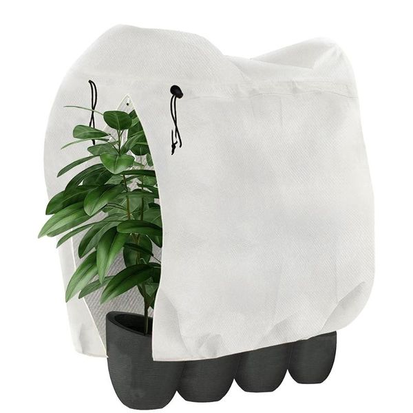 

planters & pots winter warm plant cover fruit tree frost blanket jacket with drawstring zipper anti-e protection cloth bag