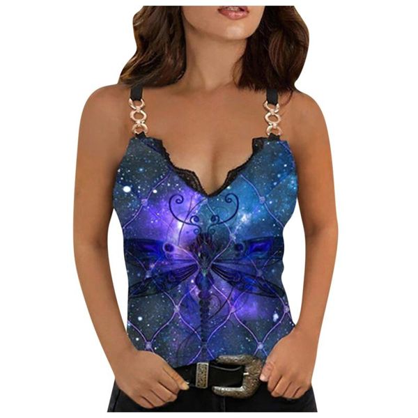 

women's blouses & shirts ladies sleeveless blouse 2021 fashion summer lace casual v-neck rose flower print sling blusas mujer de moda, White
