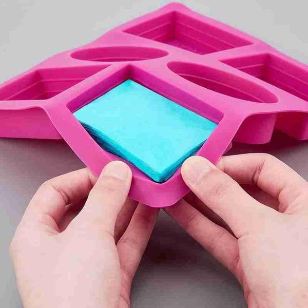 

craft tools 6 cavity rectangle oval silicone soap mold handmade making for home bathroom forms