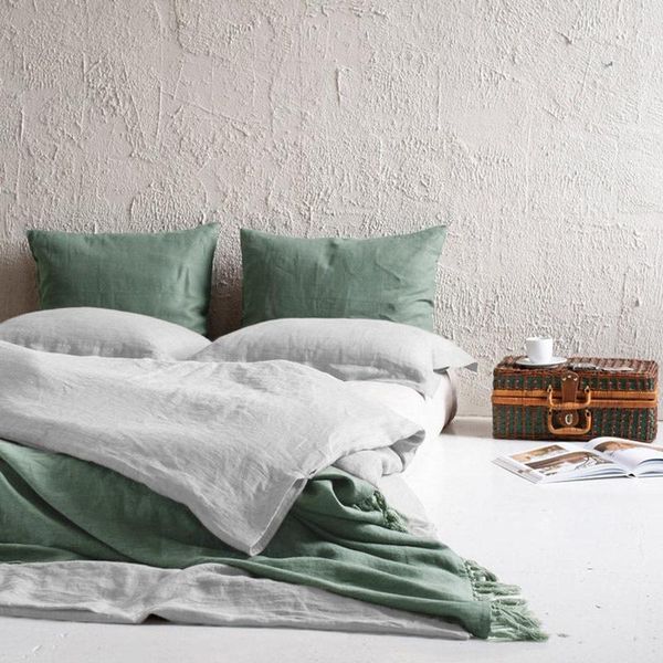 

bedding sets france washed linen 100% linens twin size set duvet cover 220x240 240x260 bed 2 people 140x200 bedspreads king