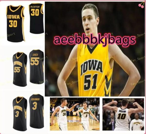 

ncaa college iowa hawkeyes basketball jersey 4 bakari evelyn 5 cj fredrick 51 aidan vanderloo 55 luka garza custom stitched, Black