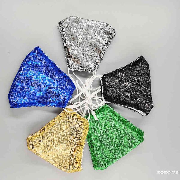 

masks sequin can be inserted with filter, dust-proof and breathable sequin cotton