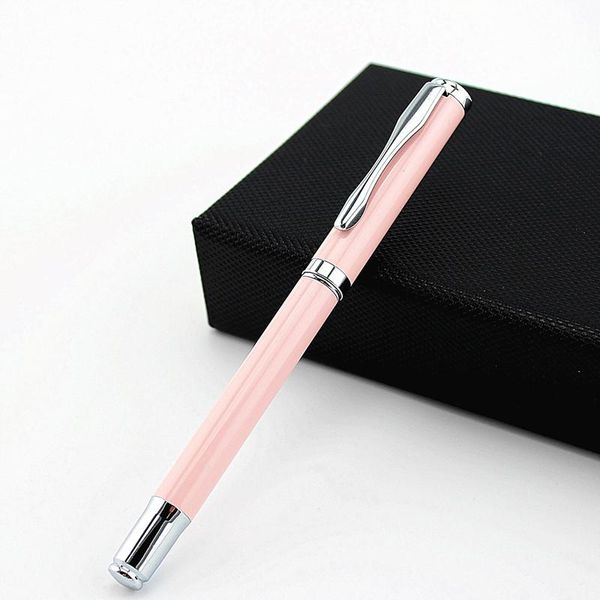

gel pens stationery set metal silver clip roller ball pen school office suppliers signature ballpoint good quality gift