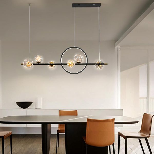 

pendant lamps creative modern dimmable lights led black/gold lamp dining room living kitchen study bar office home deco