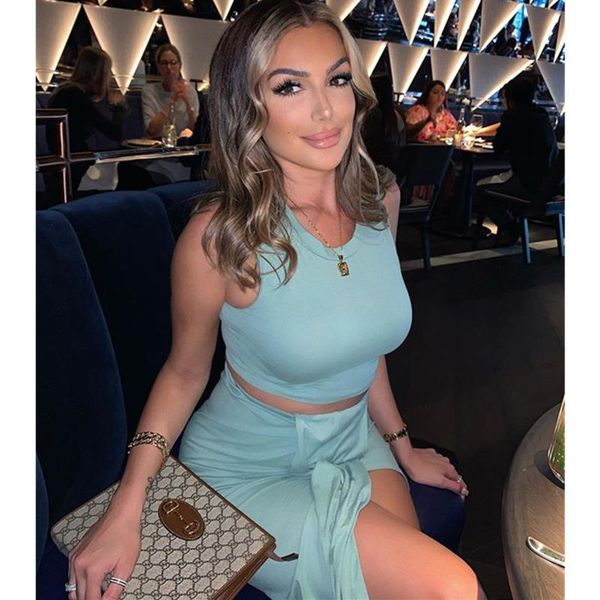 

casual dresses pleated bodycon dress high split sleeveless summer party women solid midi beach, Black;gray