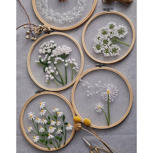 

other arts and crafts european style mesh diy embroidery flower painting cross stitch kit creativity handicrafts beginner