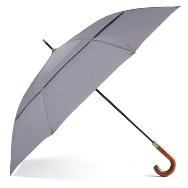 

umbrellas protable gray large clear umbrella double layer long handle windproof parasol waterproof ambrella rain gear