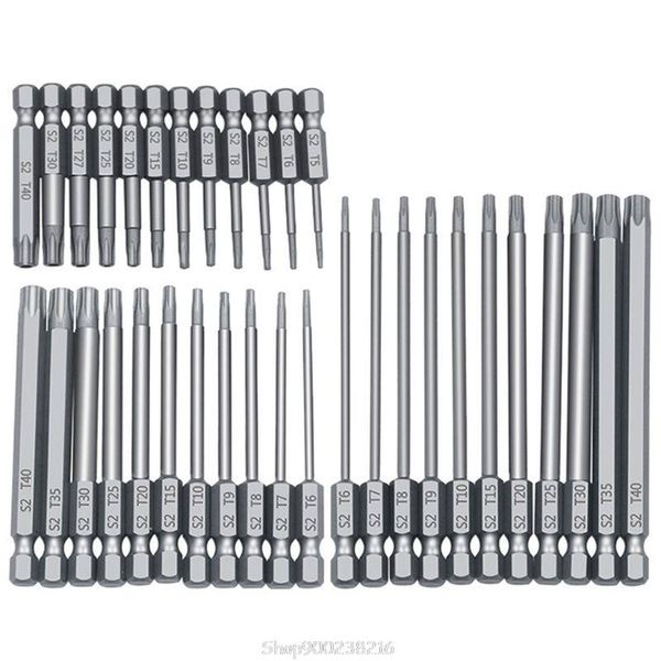 

11/12pcs tamper proof security drill bit set torx screwdriver flat head 1/4" hex bits au26 20 dropship hand tools