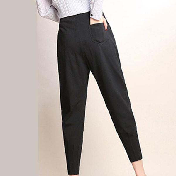 

women's pants & capris spring autumn haren size nine 2021 women loose casual all-match upon tide korean sweat, Black;white