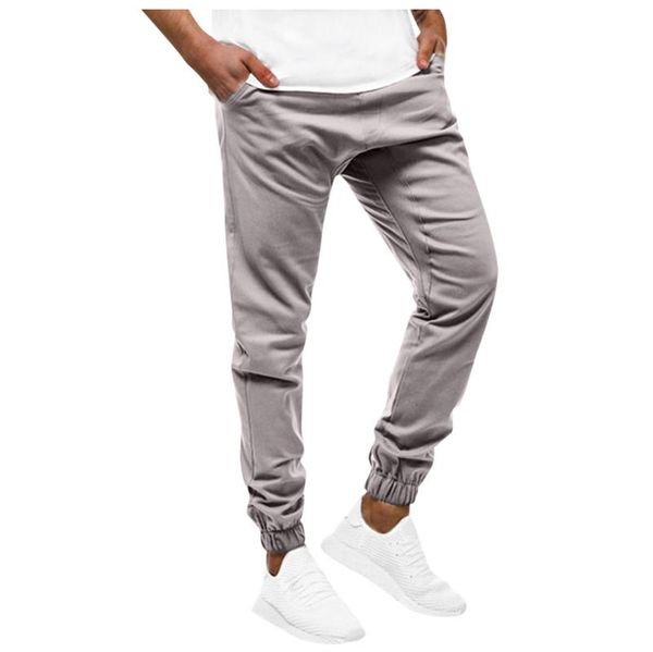 

men's pants doudoulu mens casual gyms men joggers sweatpants fitness bodybuilding pocket skin full length sports trousers #sh, Black
