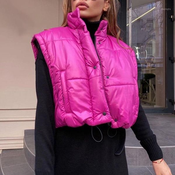 

fashion stand collar parkas women elegant single breasted coats short detachable sleeve casual cotton jackets ladies women's down &, Black