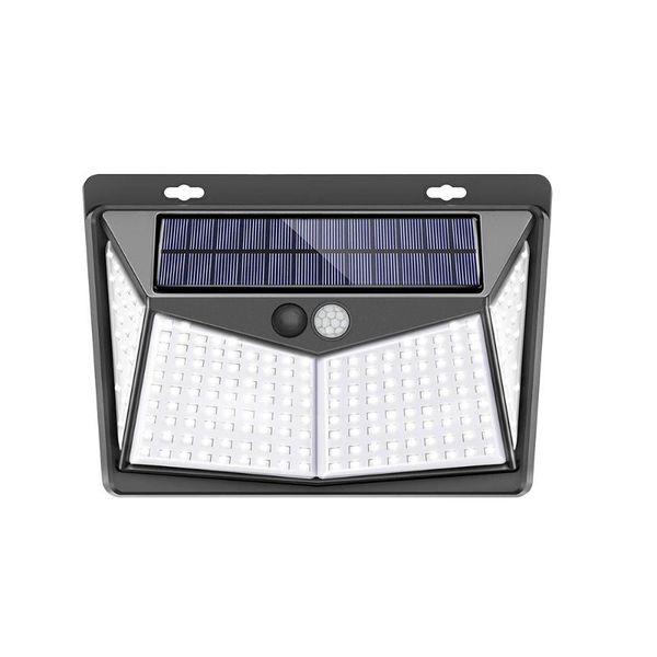

solar lamps 208 led power lights garden pir motion sensor wall lamp waterproof outdoor panel street light for decoration
