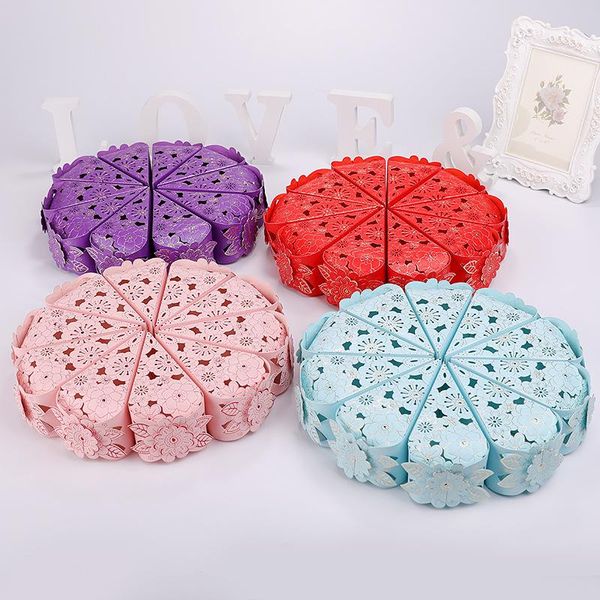 

gift wrap creative openwork floral triangle design wedding candy box set baby shower favors giveaways and gifts packaging party decor