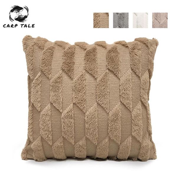 

cushion/decorative pillow geometric pillowcase plush cushion cover solid color for living room sofa throw 43x43cm home decor