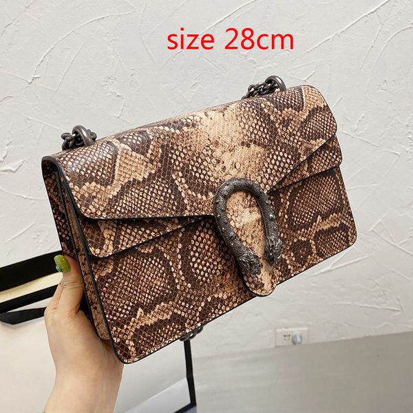 

fashion luxury women designers shoulder bag crocodile pattern snakeskin leather chain crossbody messenger female handbag wallet 4 colors 06