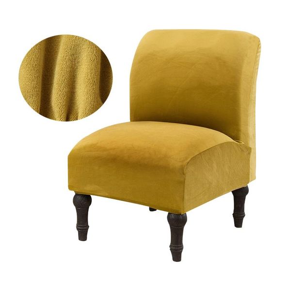 

chair covers without armrest accent velvet stretch slipcovers sofa couch furniture protector cover for living room bedroom