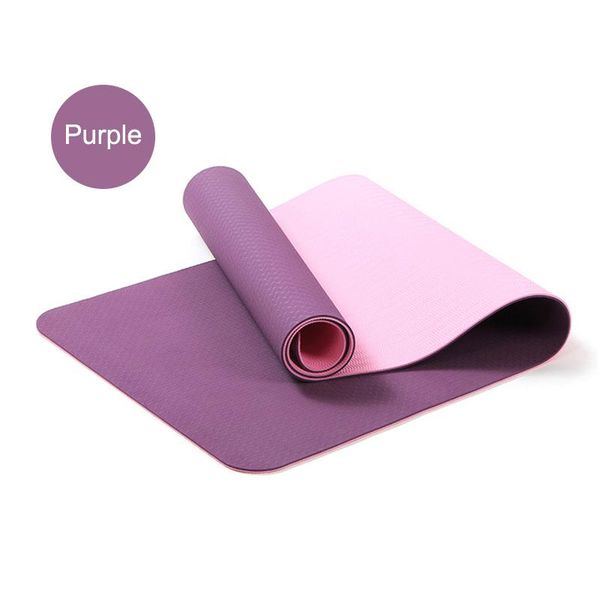 

yoga mats thicken mat anti-slip sport pad odorless for fitness pilates exercise tpe 6mm fo sale