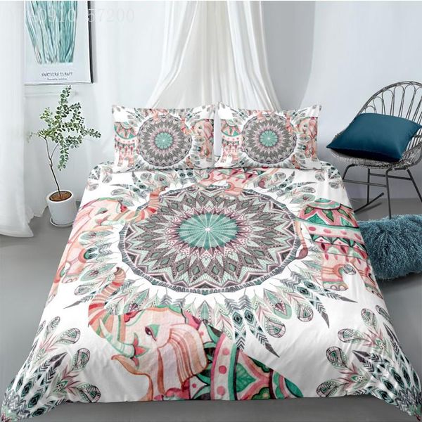 

bedding sets luxury 3d printed set boho style housse de couette geometric pattern quilt cover with pillowcase bed liner wholesale