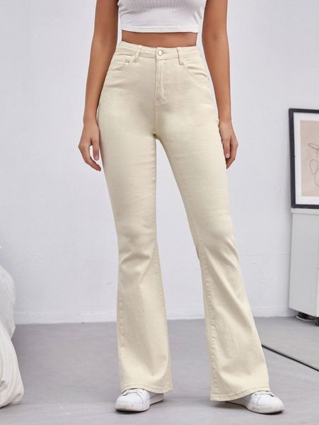 

high waist flare leg jeans o5gg#, Blue